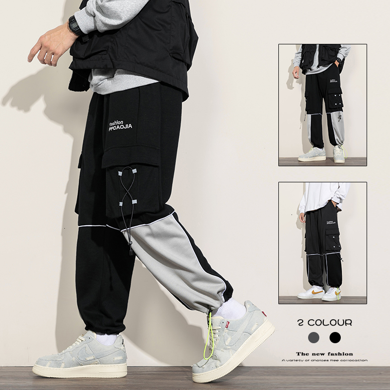 2021 New Streetwear Men's Multi Pockets Patchwork Track Male Joggers Trousers Fashion Harajuku Men Pants SSOK, Black
2021 New Streetwear Men's Multi Pockets Patchwork Track Male Joggers Trousers Fashion Harajuku Men Pants SSOK, Black