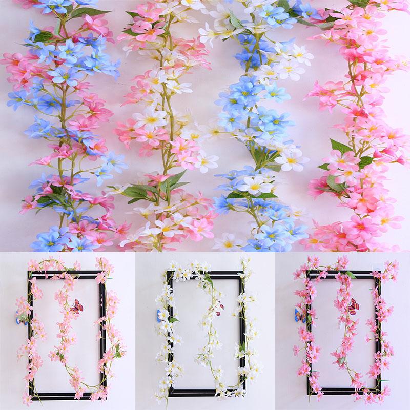 New 126 flowers and 1 silk rose wedding decoration ivy rattan artificial flower arch decoration and green leaf wall wreath, Blue
New 126 flowers and 1 silk rose wedding decoration ivy rattan artificial flower arch decoration and green leaf wall wreath, Blue