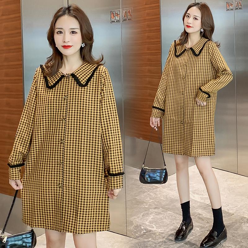 Maternity Dresses 9950# Dress Spring Autumn Cotton Long Sleeve Loose Mid-Long Stylish For Pregnant Women Mom, Yellow grid
Maternity Dresses 9950# Dress Spring Autumn Cotton Long Sleeve Loose Mid-Long Stylish For Pregnant Women Mom, Yellow grid