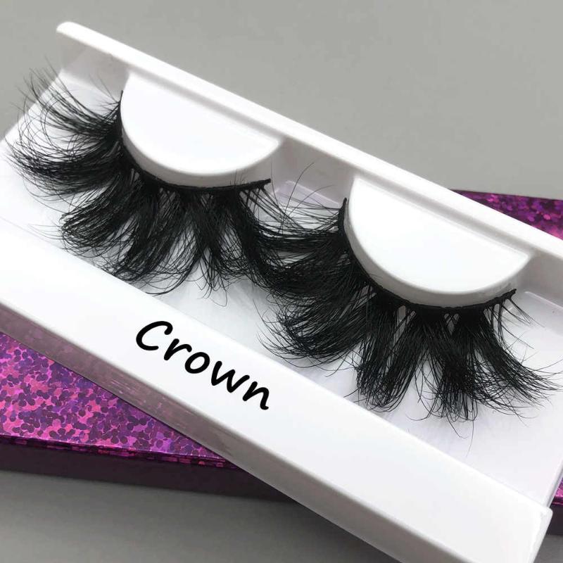 False Eyelashes Mikiwi 3d Mink Lashes With Packaging 25mm Fluffy Paper Box Dramatic Wispy Real
