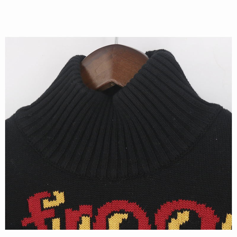 MERRY PRETTY Women's Cartoon Fore Embroidery Knitted Sweaters Winter Thick Warm Vintage Jacquard Sweater Knit Pullovers 210218