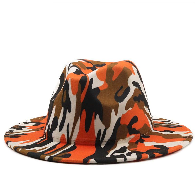 Army Green Camouflage Wool Felt Jazz Fedora Hat for Women Men Wide Brim Panama Party Formal Hat Top Cap with Black Bottom
Army Green Camouflage Wool Felt Jazz Fedora Hat for Women Men Wide Brim Panama Party Formal Hat Top Cap with Black Bottom