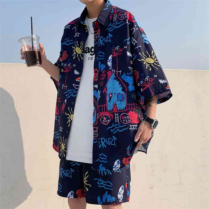 2pcs Summer Man Sets Casual Shirts and Shorts Fashion Cartoon Graffiti Printing Unisex Couples Wear Oversize Streetwear Clothing 210722, No. 5 printing
2pcs Summer Man Sets Casual Shirts and Shorts Fashion Cartoon Graffiti Printing Unisex Couples Wear Oversize Streetwear Clothing 210722, No. 5 printing