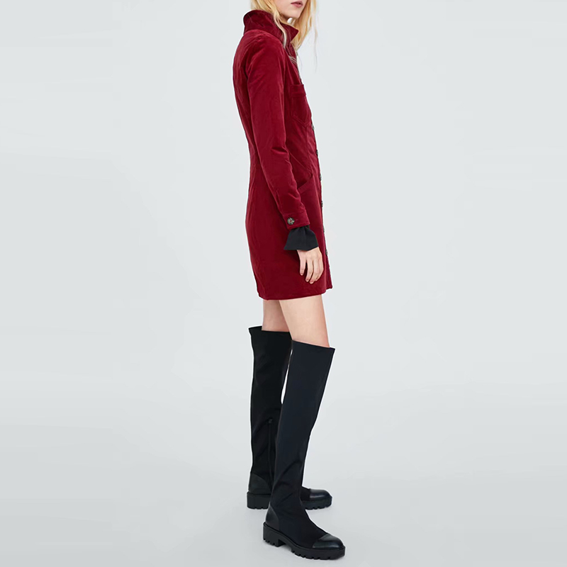Women Winter Long Sleeve Corduroy Dress Vintage Turn-Down Collar Female Mini Dress Solid Button Ladies Straight Dress, Black;gray
Women Winter Long Sleeve Corduroy Dress Vintage Turn-Down Collar Female Mini Dress Solid Button Ladies Straight Dress, Black;gray