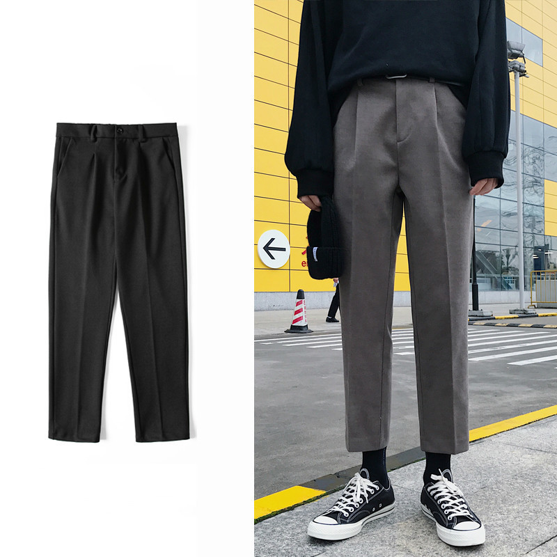 2021 New Winter Men's Wool Cotton Material Casual Loose Western-style Trousers Suit Black Grey Woollen Pants Size M- Oojz, Gray
2021 New Winter Men's Wool Cotton Material Casual Loose Western-style Trousers Suit Black Grey Woollen Pants Size M- Oojz, Gray