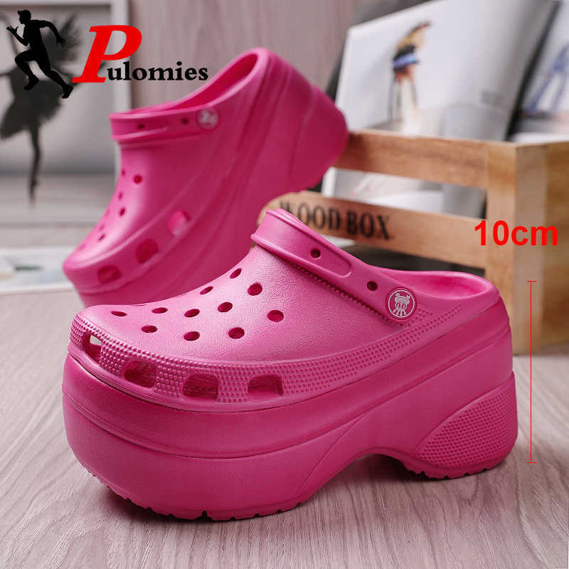 PULOMIES Summer Women Slippers Super High 10cm Platform Outdoor Garden Shoes Pool Sandals Bathroom Flip Flops Beach Slippers Y0721, White
PULOMIES Summer Women Slippers Super High 10cm Platform Outdoor Garden Shoes Pool Sandals Bathroom Flip Flops Beach Slippers Y0721, White
