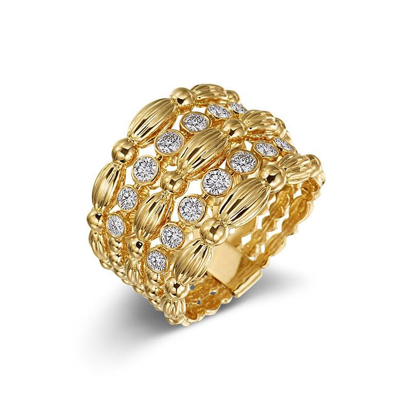 Wedding Rings Modyle Women Ring Band Gold-color Daily Accessory For Channel Setting Elegant Valentine's Day Gift Selling
Wedding Rings Modyle Women Ring Band Gold-color Daily Accessory For Channel Setting Elegant Valentine's Day Gift Selling