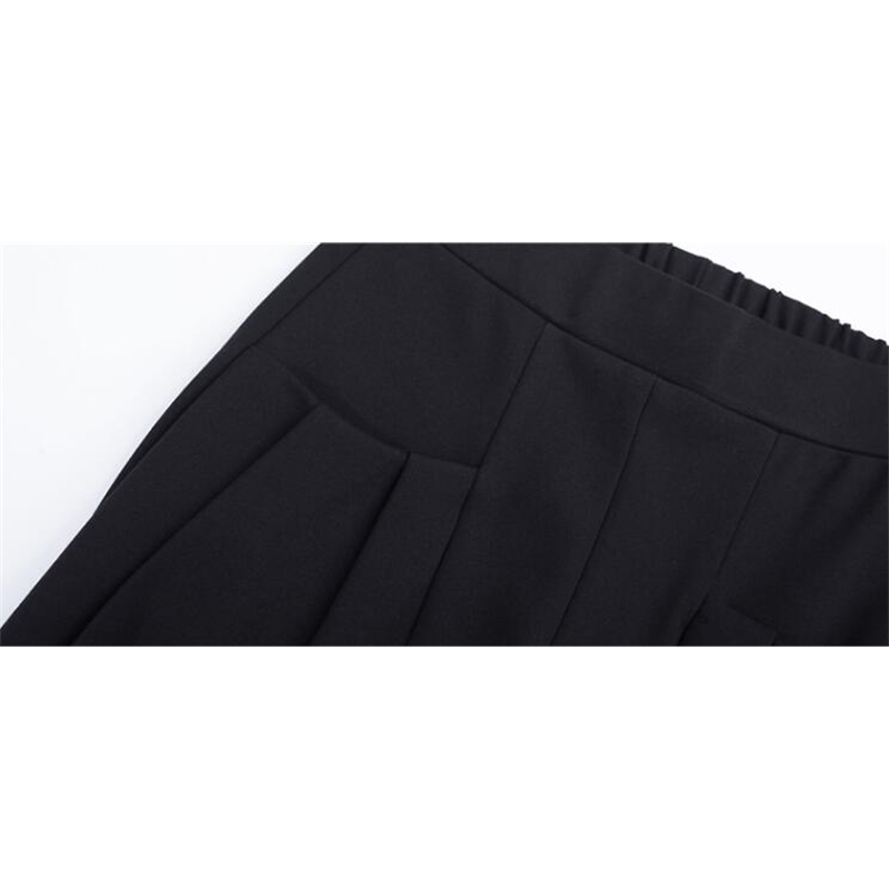Summer England Style Women's Pencil Trousers Fashion Ankle-Length Harem Pants With Pocket Elastic Casual S-2XL QH153 210609