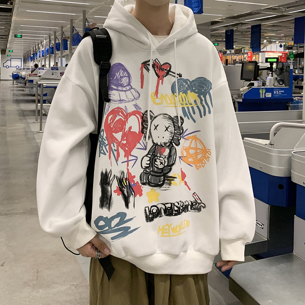 2021 New Winter Men's Fashion Hip Hop Jackets Cartoon Graffiti Printed Sweater with Hoodie White/black/grey Sweatshirt -5xl E1gw
2021 New Winter Men's Fashion Hip Hop Jackets Cartoon Graffiti Printed Sweater with Hoodie White/black/grey Sweatshirt -5xl E1gw