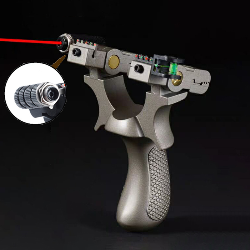 High Precision Outdoor Shooting Hunting Slingshot Laser Aiming Resin Catapult Slingshot Using Flat Rubber Band
High Precision Outdoor Shooting Hunting Slingshot Laser Aiming Resin Catapult Slingshot Using Flat Rubber Band
