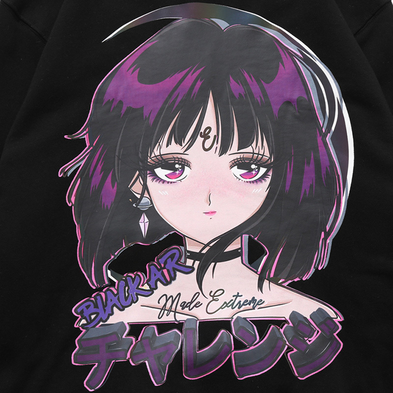 Hip Hop Hoodie Sweatshirt Streetwear Japanese Anime Girl Harajuku Hoodie Men HipHop Japan Cartoon Hoodie Pullover Loose LJ201028