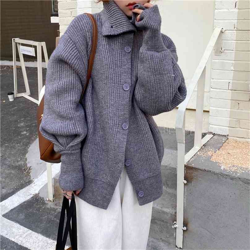 Cute Casual Women Lapel Solid All Match Knitted Loose Streetwear Chic Sweet Fashion Sweaters Warm Coats 210525, Grey
Cute Casual Women Lapel Solid All Match Knitted Loose Streetwear Chic Sweet Fashion Sweaters Warm Coats 210525, Grey