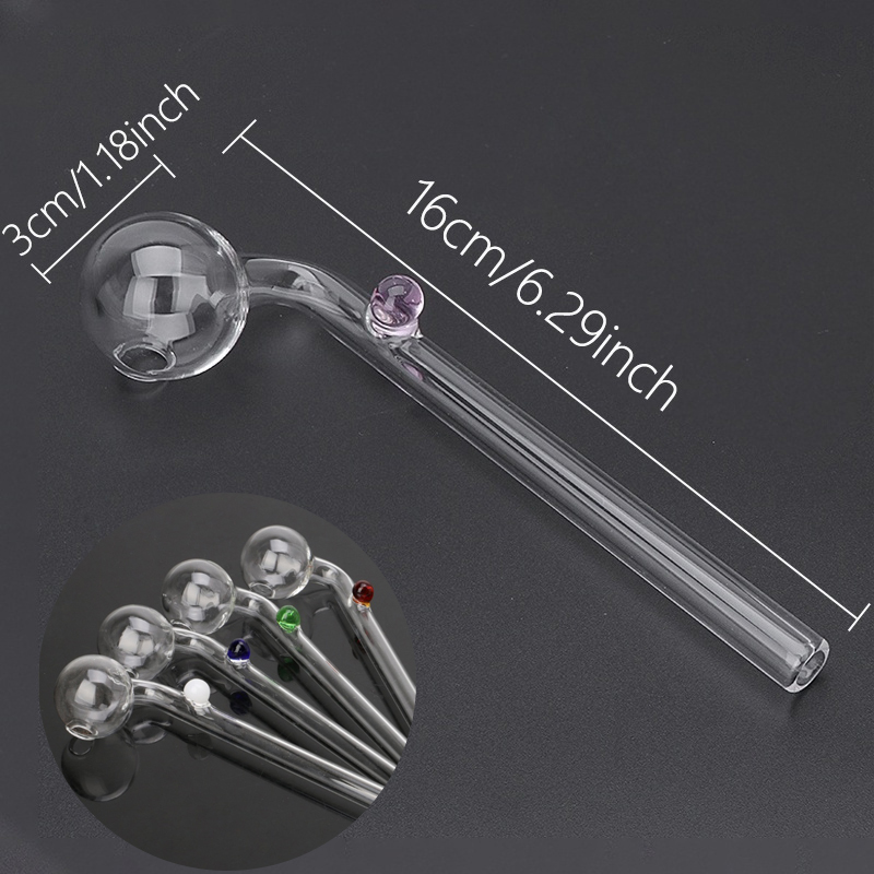 6.29 inch Length Thick Transparent Glass Oil Burner Pipe Clear Pyrex Glass Hand Pipes Random Colored Handcraft Smoking Tubes Wholesale
6.29 inch Length Thick Transparent Glass Oil Burner Pipe Clear Pyrex Glass Hand Pipes Random Colored Handcraft Smoking Tubes Wholesale