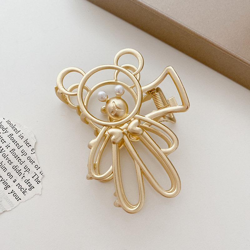 Yamog Hollow Metal Pearl Bear Hair Clamps Women Alloy Animal Cartoon Claw Clip European Scrunchies Ponytail Party Gift Hairpins Accessories Length 7.8 CM Gold Silver
Yamog Hollow Metal Pearl Bear Hair Clamps Women Alloy Animal Cartoon Claw Clip European Scrunchies Ponytail Party Gift Hairpins Accessories Length 7.8 CM Gold Silver