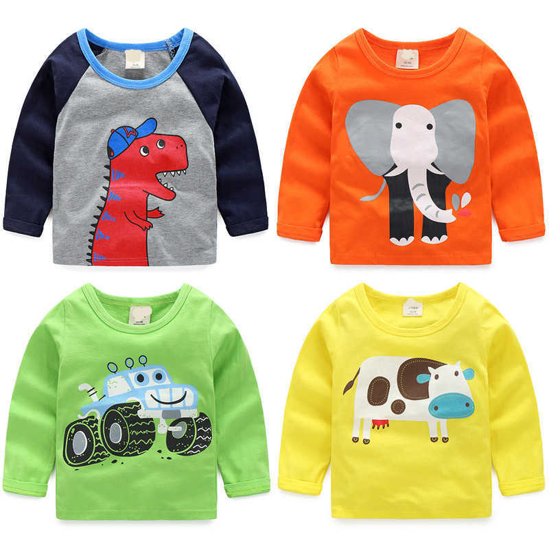 Spring Autumn Children'S Clothing Baby Boys Roud Neck Long-Sleeve Cotton Carton Print T-Shirt Basic Shirt Tops For Kids 210701
Spring Autumn Children'S Clothing Baby Boys Roud Neck Long-Sleeve Cotton Carton Print T-Shirt Basic Shirt Tops For Kids 210701