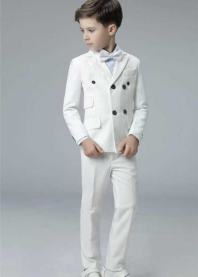 2 Piece Boy Suits for Wedding Prom Party Tuxedo Double Breasted Peaked Lapel Ivory Kids Suit Graduation Ceremony Jacket Pants X0909, White;black
2 Piece Boy Suits for Wedding Prom Party Tuxedo Double Breasted Peaked Lapel Ivory Kids Suit Graduation Ceremony Jacket Pants X0909, White;black