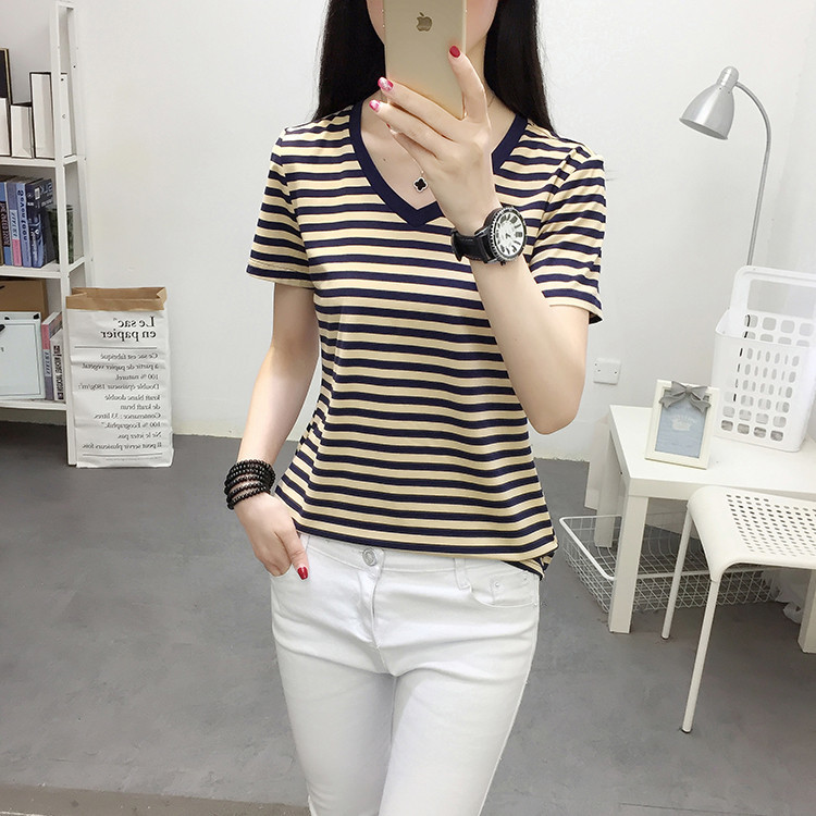 Summer sexy shoulder-length loose half sleeve T-shirt women summer size watch machine short sleeve 210306