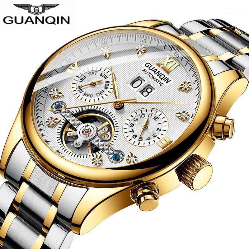 High End Skeleton Watch Men GUANQIN Tourbillon Automatic Calendar Week Waterproof Luxury Mechanical Watches Self Wind Wristwatches
High End Skeleton Watch Men GUANQIN Tourbillon Automatic Calendar Week Waterproof Luxury Mechanical Watches Self Wind Wristwatches