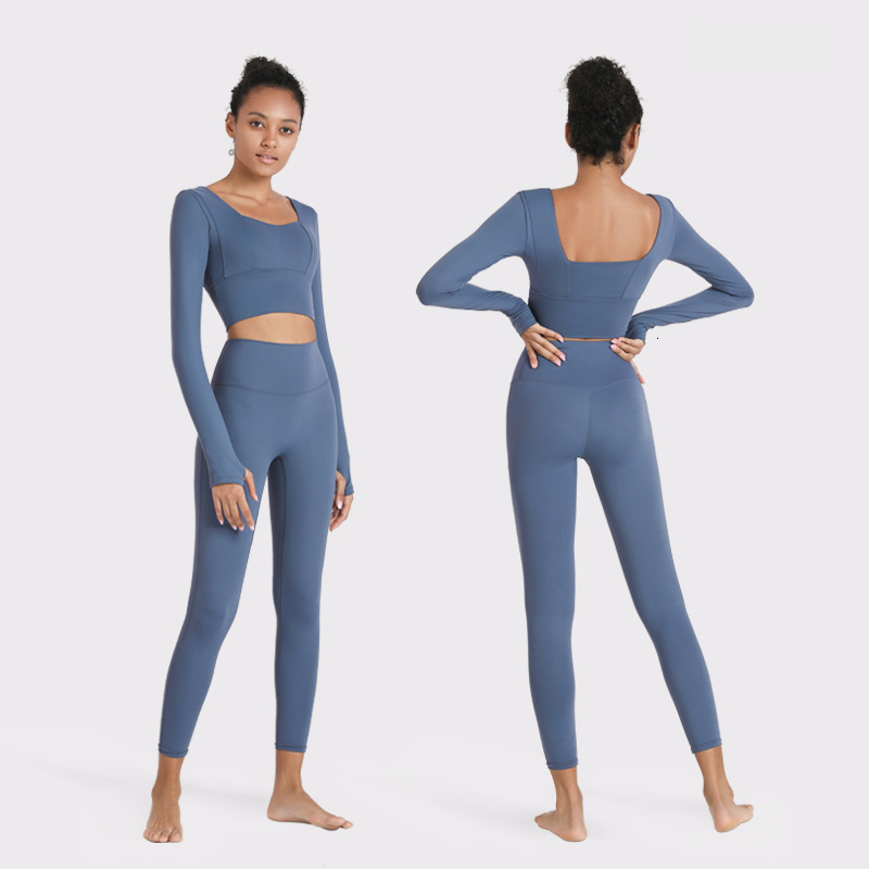 2021 Women Without Sewing Set of Fitness Sports Gym Suits Cloth Yoga Long Sleeve High Waist Running Leggings Sweat Pants Shirts Eq8b, Denim blue.
2021 Women Without Sewing Set of Fitness Sports Gym Suits Cloth Yoga Long Sleeve High Waist Running Leggings Sweat Pants Shirts Eq8b, Denim blue.