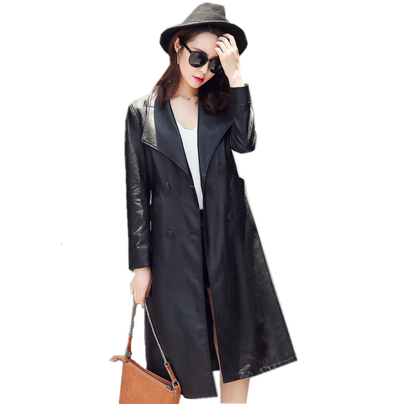 2021 New High Quality Faux Leather Jacket Women's Windbreaker Long Trench Coat Casaco Feminino Elegant Ladies Coats Wx20 Qz0d, Black
2021 New High Quality Faux Leather Jacket Women's Windbreaker Long Trench Coat Casaco Feminino Elegant Ladies Coats Wx20 Qz0d, Black
