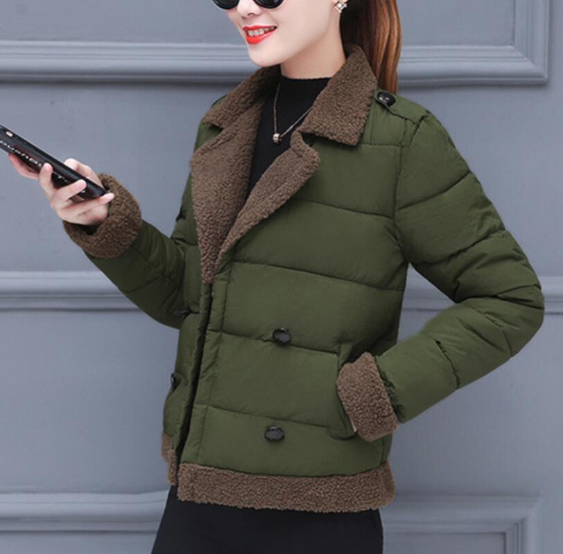 s-2xl Thick warm cotton coat 2021 autumn and winter clothing new Korean version of down cotton padded Slim jacket