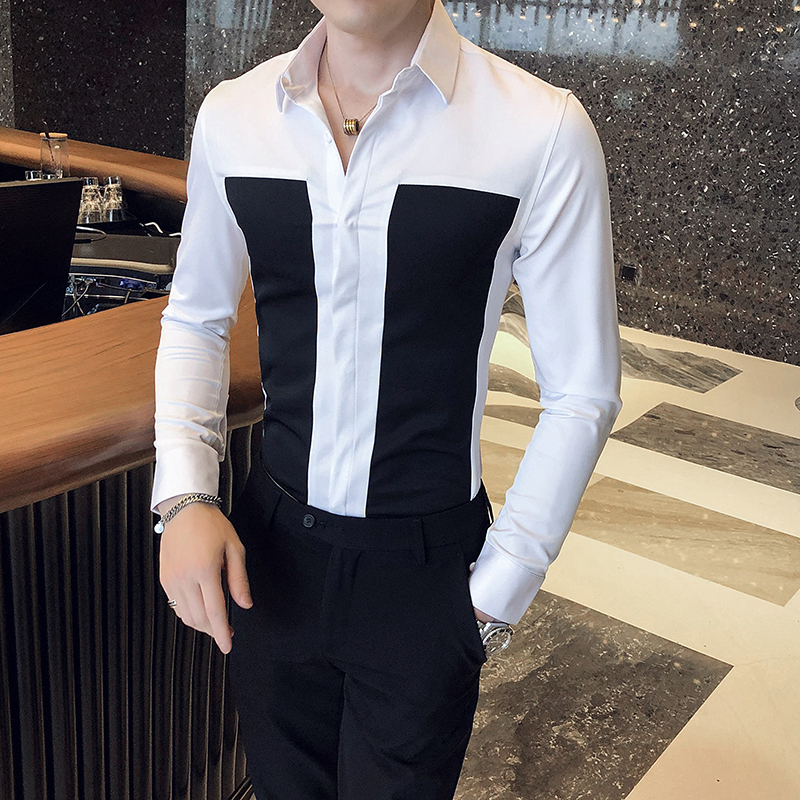 New Coreano Preto/branco Retalhos Cor Camisas Para Roupas Masculinas 2021 Primavera Nova Manga Longa Magro Ajuste Casual Escritrio Blusa Hom, Black
New Coreano Preto/branco Retalhos Cor Camisas Para Roupas Masculinas 2021 Primavera Nova Manga Longa Magro Ajuste Casual Escritrio Blusa Hom, Black