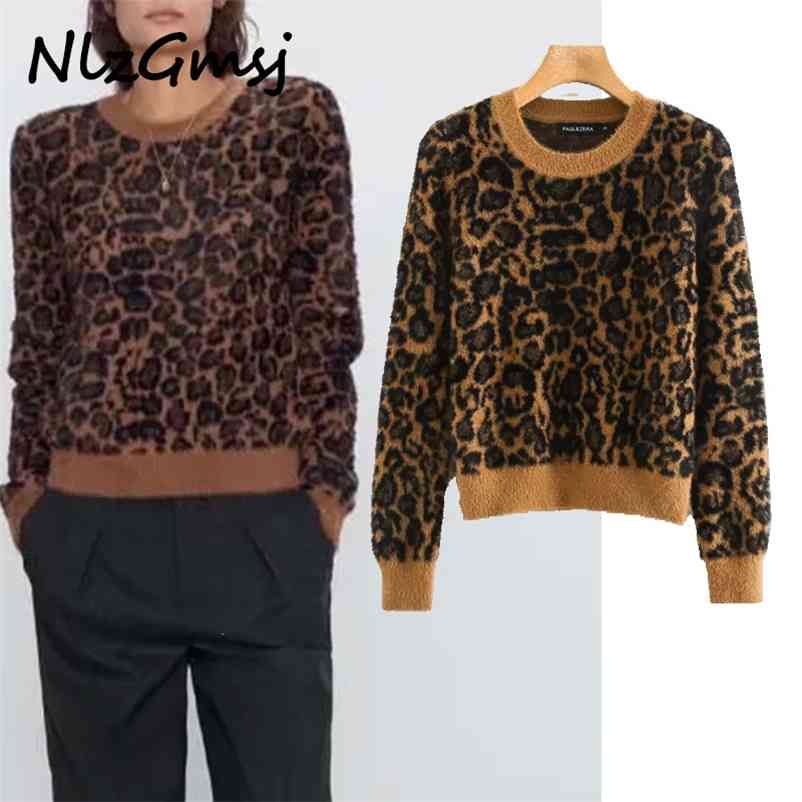 Sweater Women Spring Autumn Fashion Casual Pullover Leopard Long Sleeve Round Neck Loose Knitted Women's Top 210628, As picture
Sweater Women Spring Autumn Fashion Casual Pullover Leopard Long Sleeve Round Neck Loose Knitted Women's Top 210628, As picture