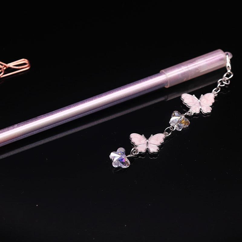 36 pcs/lot Beautiful Butterfly Pendant Gel Pen Cute 0.5mm black ink Signature Pens office school writing supplies gift