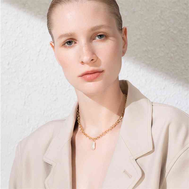 ENFASHION Boho Conch Chain Necklace Women Gold Color Statement Natural Mother Of Pearl Necklaces Stainless Steel Jewelry P193025
ENFASHION Boho Conch Chain Necklace Women Gold Color Statement Natural Mother Of Pearl Necklaces Stainless Steel Jewelry P193025