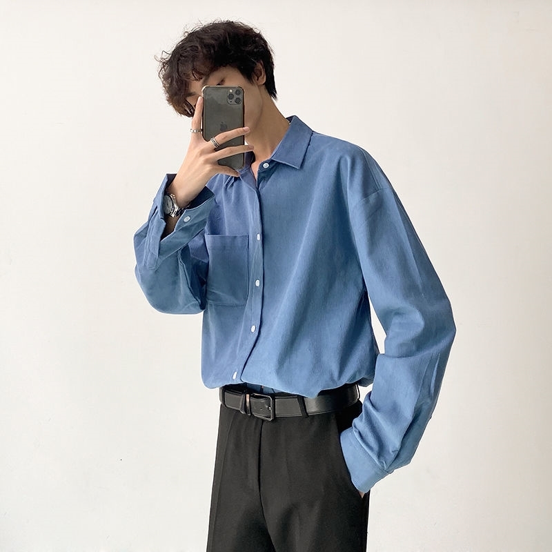 2021 New Autumn Corduroy Men's Fashion Solid Color Casual Shirt Men Social Wild Long-sleeved Shirts Mens M-2xl Dh61, Peacock blue
2021 New Autumn Corduroy Men's Fashion Solid Color Casual Shirt Men Social Wild Long-sleeved Shirts Mens M-2xl Dh61, Peacock blue