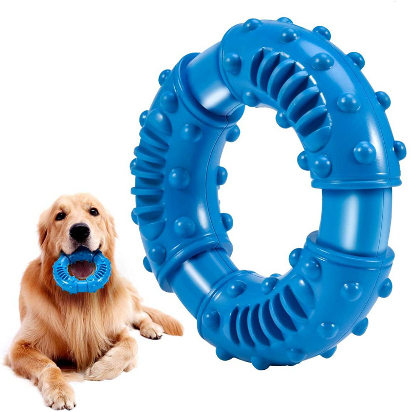 Aggressive Chewers Natural Rubber Long Lasting Indestructible Dog Toys Durable Puppy Chew Toy for Small Medium Large Dogs Blue