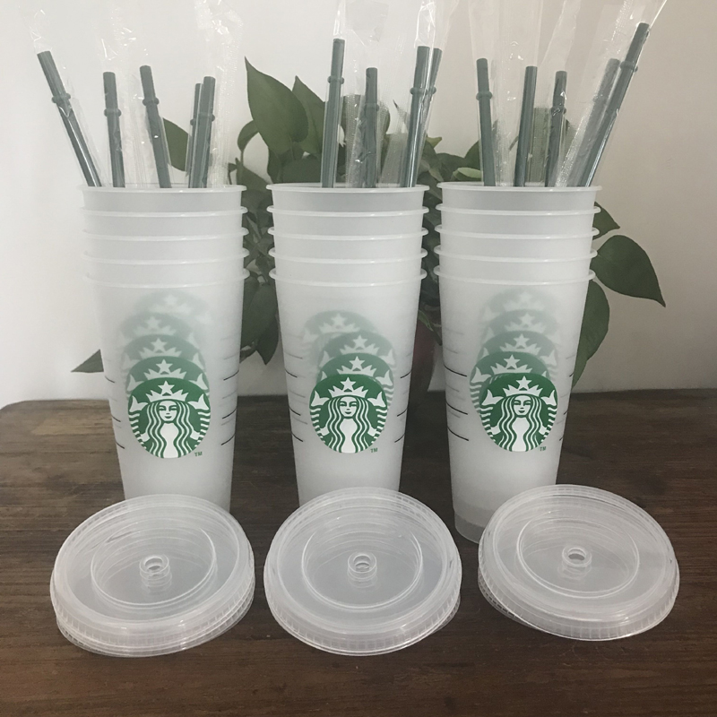 HOT Starbucks 24OZ/710ml Plastic Tumbler Reusable Clear Drinking Flat Bottom Cup Pillar Shape Lid Straw Mug Bardian 100pcs
HOT Starbucks 24OZ/710ml Plastic Tumbler Reusable Clear Drinking Flat Bottom Cup Pillar Shape Lid Straw Mug Bardian 100pcs