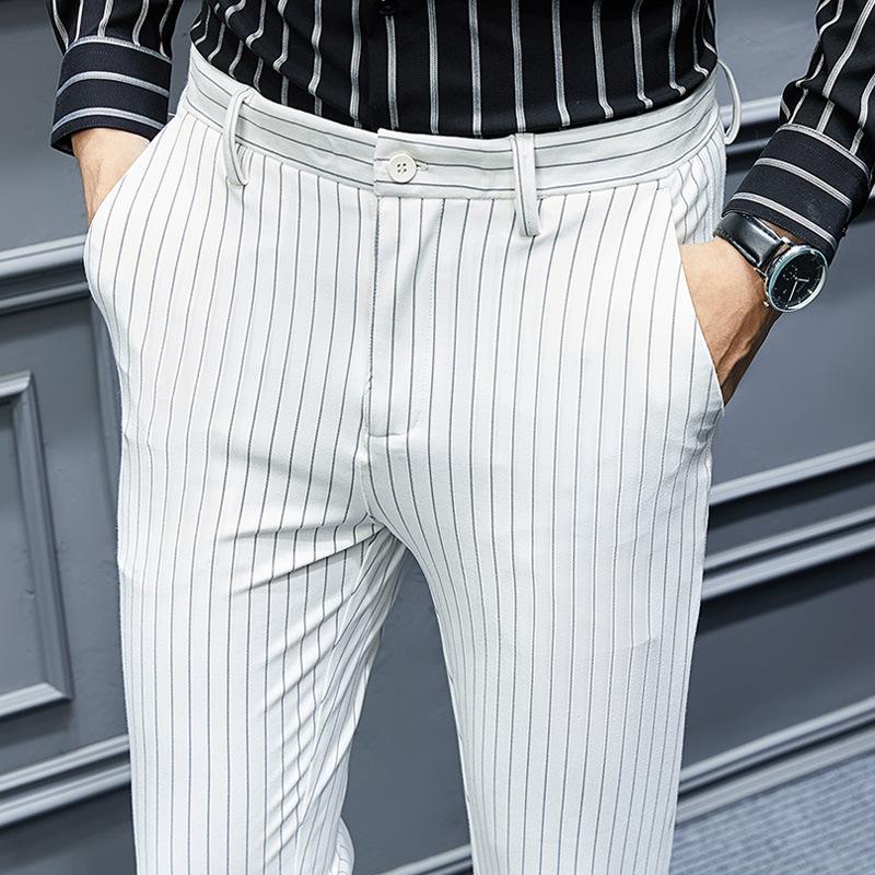 Men's Suits & Blazers Spring Autumn White Striped Suit Pants Men Flat Office Trousers For Dress Formal Regular Fit Male Clothes 2021, 920 black striped
Men's Suits & Blazers Spring Autumn White Striped Suit Pants Men Flat Office Trousers For Dress Formal Regular Fit Male Clothes 2021, 920 black striped