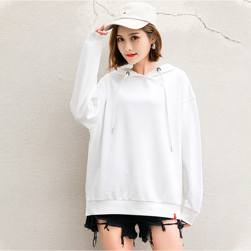 pink simple hoodie women oversized sweatshirt spring autumn harajuku ladies plain hoodies kpop aesthetic girl blank basic hoody 201203