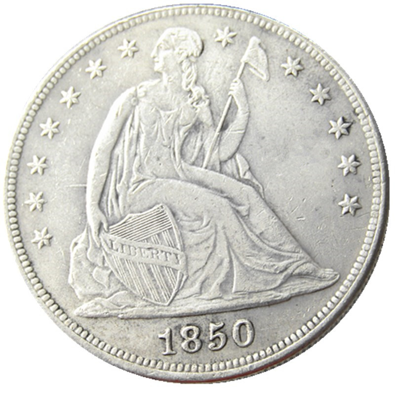 US 1850-1859 Seated Liberty Dollar Silver Plated Copy Coins metal craft dies manufacturing factory Price
US 1850-1859 Seated Liberty Dollar Silver Plated Copy Coins metal craft dies manufacturing factory Price