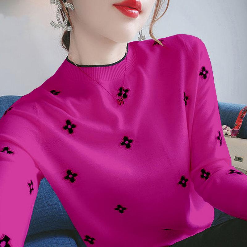 Sweater Delicate Embroidered Women's Woman Sweaters Autumn And Winter Slim Large Undershirt Students Han Version Of Long-sleeved Swearter T4PH, Fuchsia
Sweater Delicate Embroidered Women's Woman Sweaters Autumn And Winter Slim Large Undershirt Students Han Version Of Long-sleeved Swearter T4PH, Fuchsia
