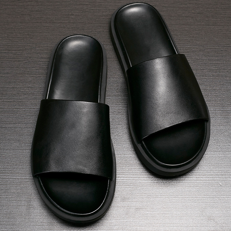 Slippers Sandals men's summer leather slippers thick bottom anti slip one line JP8N, 1# shoe box
Slippers Sandals men's summer leather slippers thick bottom anti slip one line JP8N, 1# shoe box
