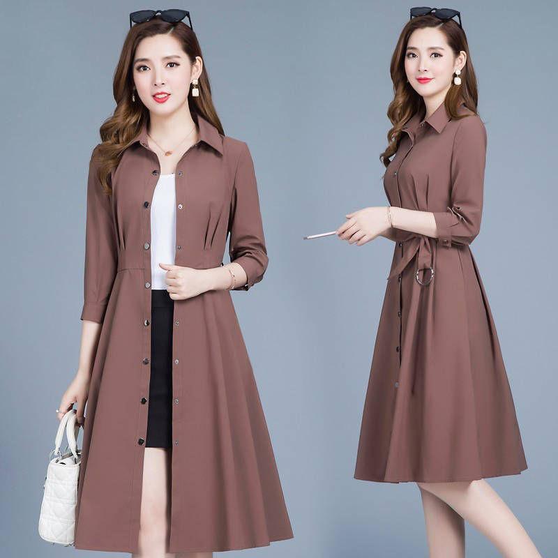 Women's Trench Coats Fashion Windbreaker Middle Long 2021 Wear Korean Lace Temperament Slim Autumn Coat Thin Skirt Moda Mujer, Dou sha hong
Women's Trench Coats Fashion Windbreaker Middle Long 2021 Wear Korean Lace Temperament Slim Autumn Coat Thin Skirt Moda Mujer, Dou sha hong
