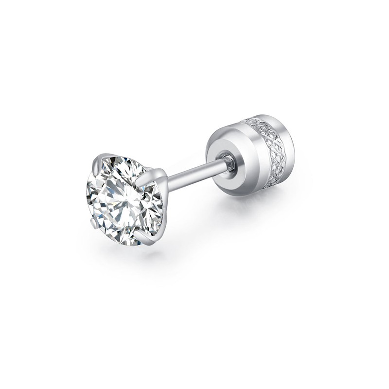 Zircon Cartilage Stud Earrings Tragus Helix Bar Daith Earing Ear Piercing Korean Earring for Women Girl Body Jewelry