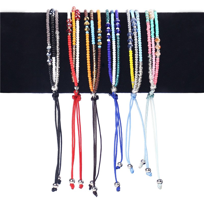 Colorful Crystal Rice Beads Strands Bracelet Jewelry for Women Gift