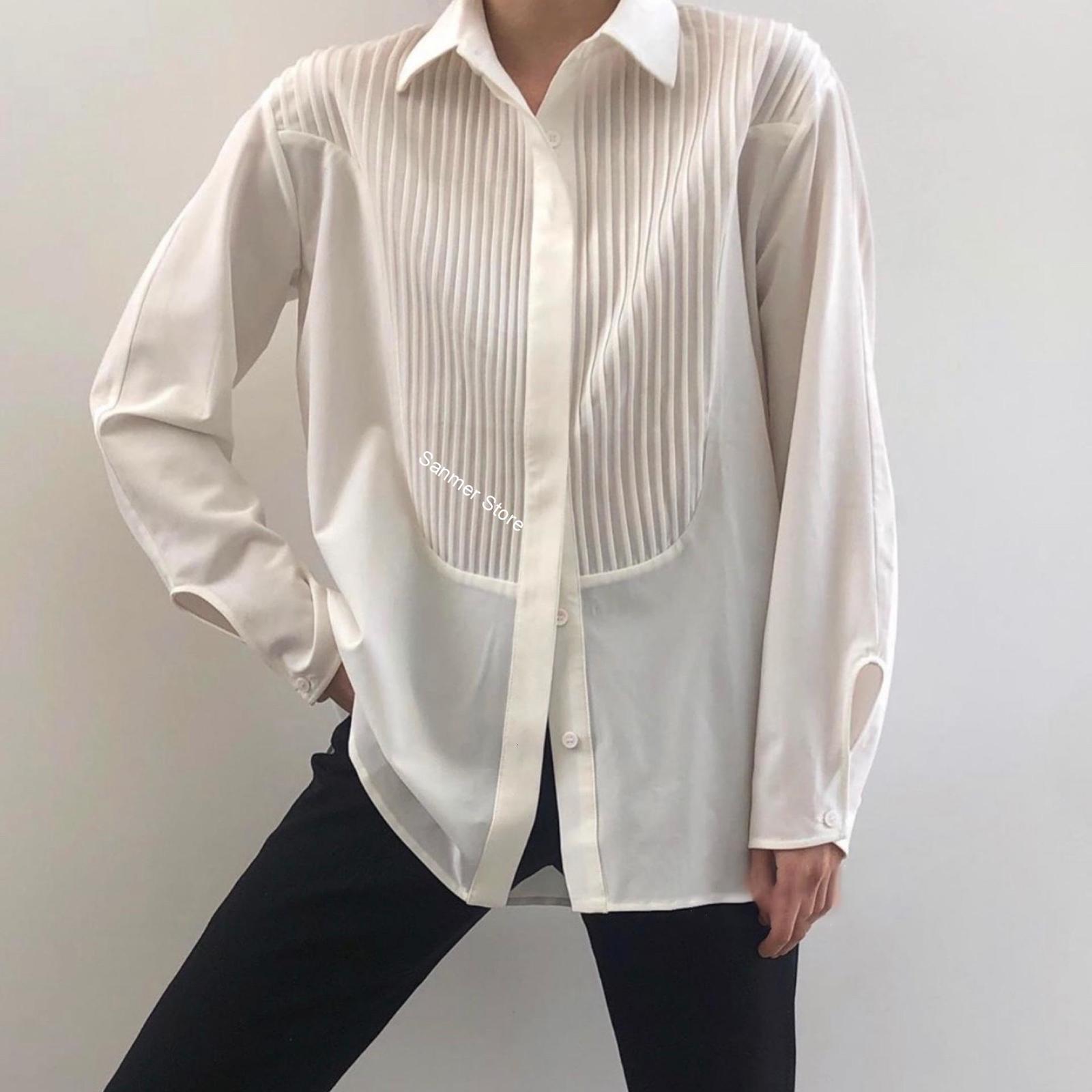 2021 New Camisa Feminina Branca Plissada Manga Longa Senhora Do Escritrio Topos Blusa Solta Nico Breasted Novo Iuhz, Black
2021 New Camisa Feminina Branca Plissada Manga Longa Senhora Do Escritrio Topos Blusa Solta Nico Breasted Novo Iuhz, Black