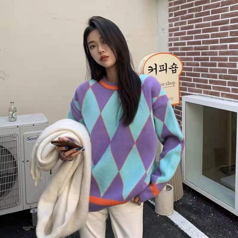 women's sweaters sweater autumn plaid loops woman of great dimensions winter s clothes jq5u, White;black
women's sweaters sweater autumn plaid loops woman of great dimensions winter s clothes jq5u, White;black