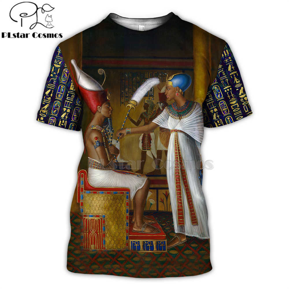 All Printed Mysterious retro ancient Horus Egypt totem 3d t shirts tshirt tees summer funny Harajuku short sleeve streetwear-1 210629