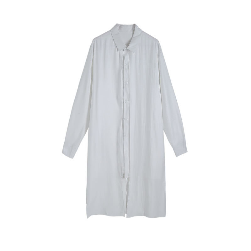 XITAO Style Medium Blouse Casual Patchwork Full Sleeve Loose Solid Color Shirt Women Spring New Yamamoto Style Top DMY3984 210225