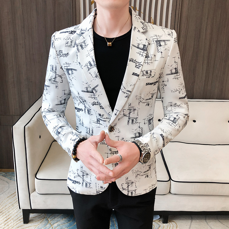 Blazer Printed Jacket New Male 2021 Korean Style Slim Fit Casual Men Fashion Trend Suit Asias Size 9etz, Grey
Blazer Printed Jacket New Male 2021 Korean Style Slim Fit Casual Men Fashion Trend Suit Asias Size 9etz, Grey