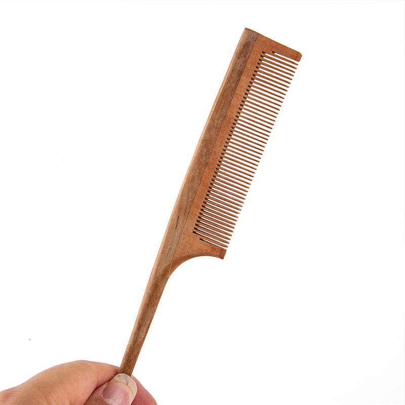 Hair Brushes Anti-Static Natural Peach Wood Combs Portable Salon Comb Rat Tail Brush Hairdressing Styling Tool Care