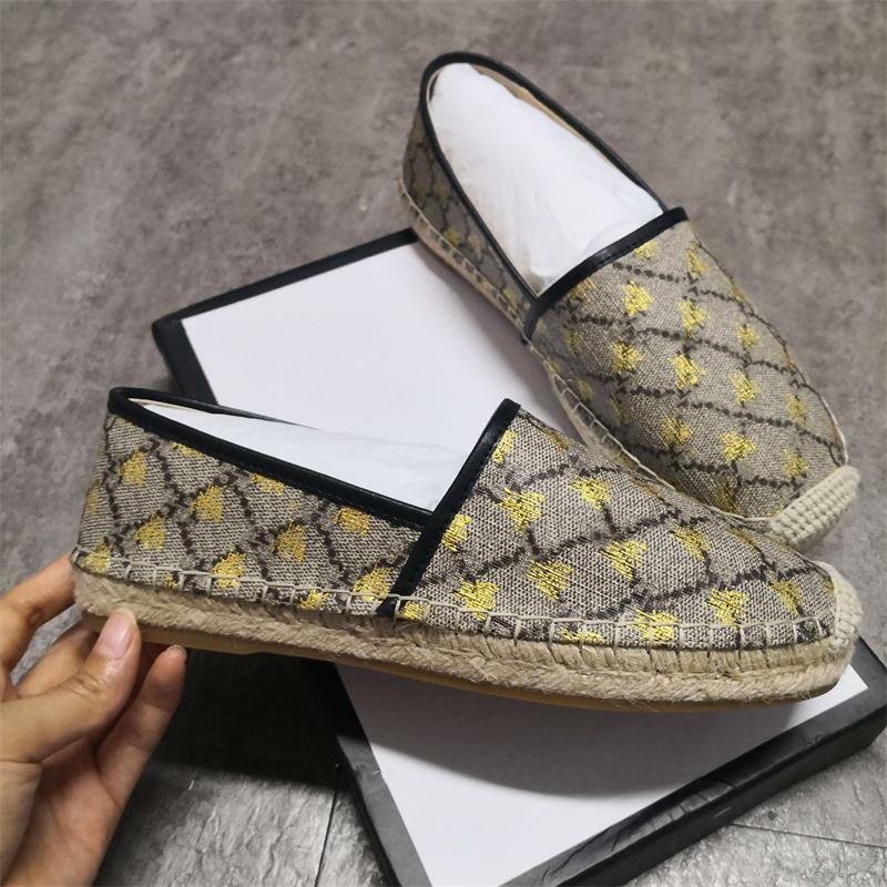 Women Canvas Espadrilles Bee Embroidery Flat Shoes Fashion Two Tone Cap Toe Loafers Trainers Black Real Lambskin Slip-on Casual Shoe With Box 001, Socks
Women Canvas Espadrilles Bee Embroidery Flat Shoes Fashion Two Tone Cap Toe Loafers Trainers Black Real Lambskin Slip-on Casual Shoe With Box 001, Socks