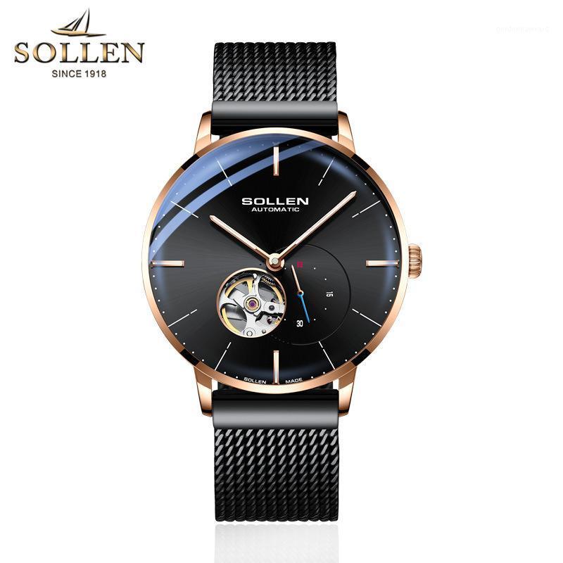 Wristwatches SOLLEN Top Mens Watches Automatic Mechanical Watch Men Full Steel Business Waterproof Fashion Sport, Slb
Wristwatches SOLLEN Top Mens Watches Automatic Mechanical Watch Men Full Steel Business Waterproof Fashion Sport, Slb
