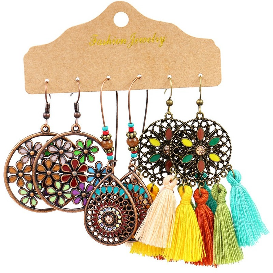Bohemia National Dangle Earrings Ancient Bronze Hollow Flower Leaf Water Drop Charm Ear Rings Hoop Women Fashion Jewelry 3pair/set Will and Sandy
Bohemia National Dangle Earrings Ancient Bronze Hollow Flower Leaf Water Drop Charm Ear Rings Hoop Women Fashion Jewelry 3pair/set Will and Sandy