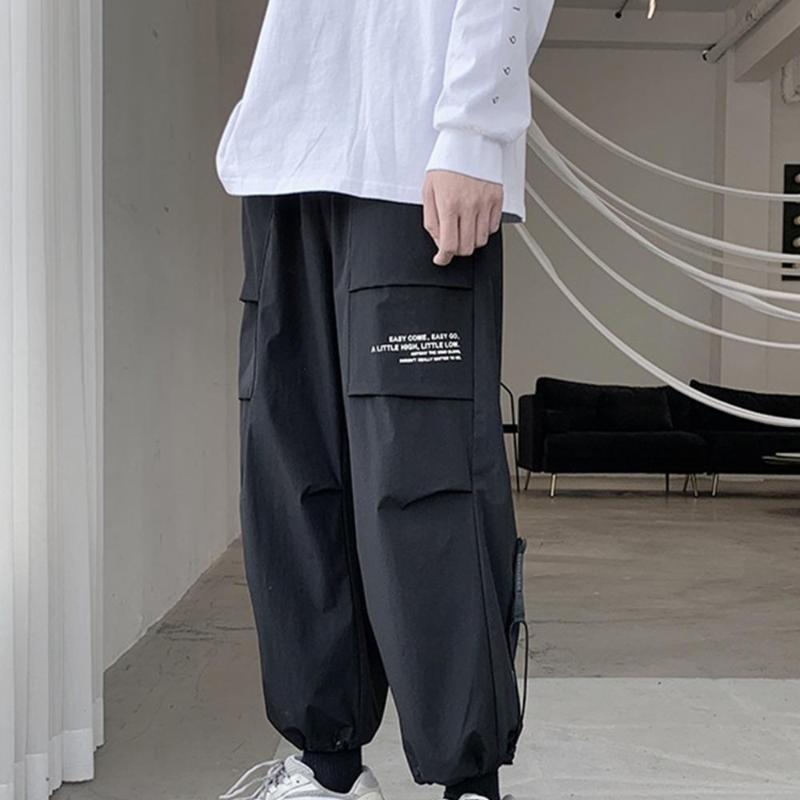 Men's Pants Men Sporty Thin Sweatpants Multi Pockets Ankle Tied Long Loose Trousers Workwear For Autumn Spring, Black
Men's Pants Men Sporty Thin Sweatpants Multi Pockets Ankle Tied Long Loose Trousers Workwear For Autumn Spring, Black
